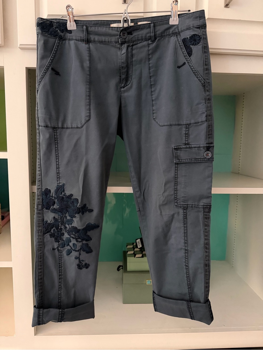 Cotton embroidered fun summer pants